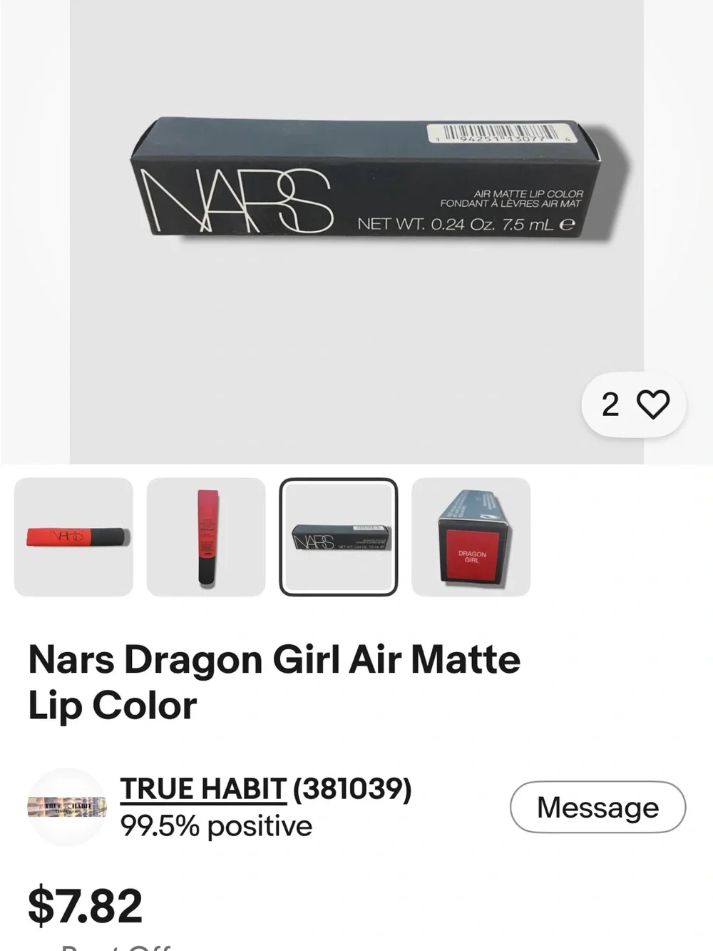 132 NARS DRAGON GIRL Lipstick
$7 each OR 
3 for $18- 3 different colors listed - Picture 2 of 3